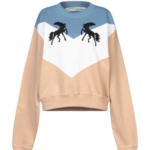 New Off-White c/o Virgil Abloh Horses Crew Neck - Picture 8 of 9